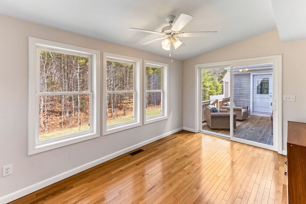 55 Oldfield Road Bridgewater, MA 02324 - Photo 13 of 35 a view of an empty room with wooden floor and a window