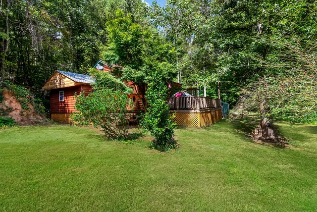 a house view with a garden space