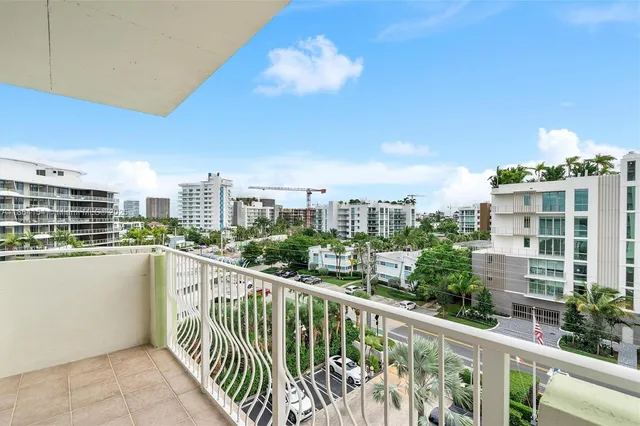 a city view from the balcony