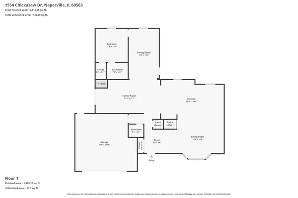 $749,700 | 1554 Chickasaw Drive, Naperville, IL 60563