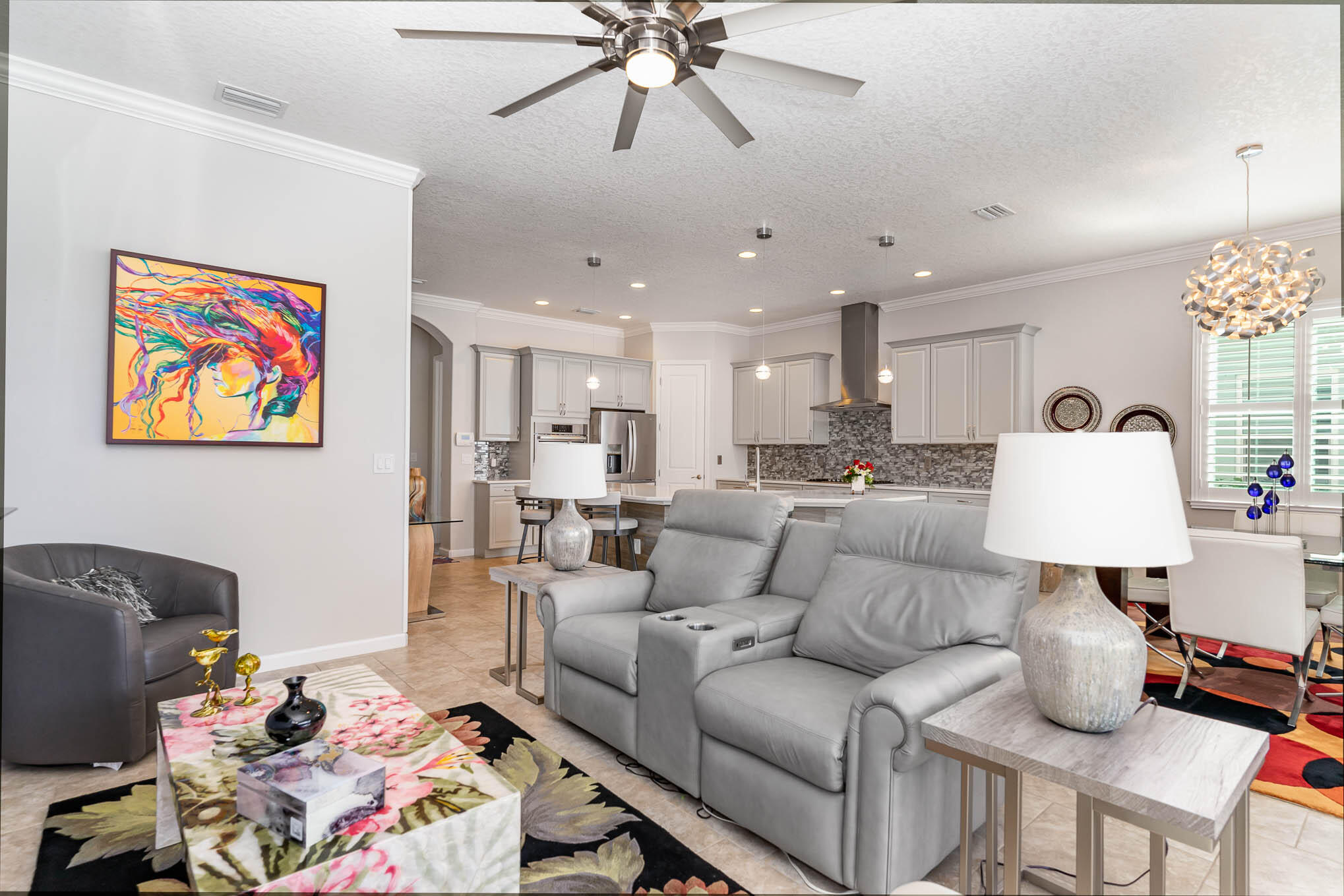 3750 Alamanda Key Drive Melbourne, FL 32901 - Photo 15 of 86 a living room with furniture and kitchen view