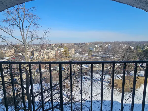 a view of a city from a balcony