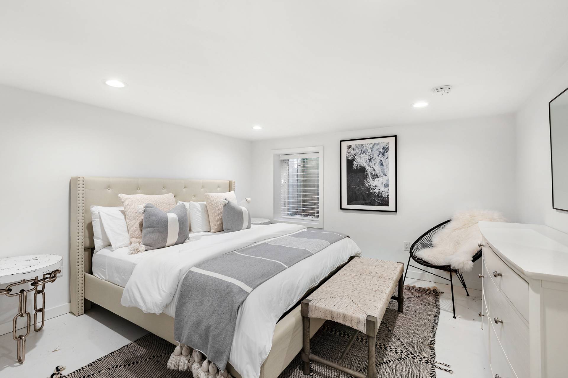 1510 Sagg Road Sag Harbor, NY 11963 - Photo 18 of 22 a bedroom with bed and a desk