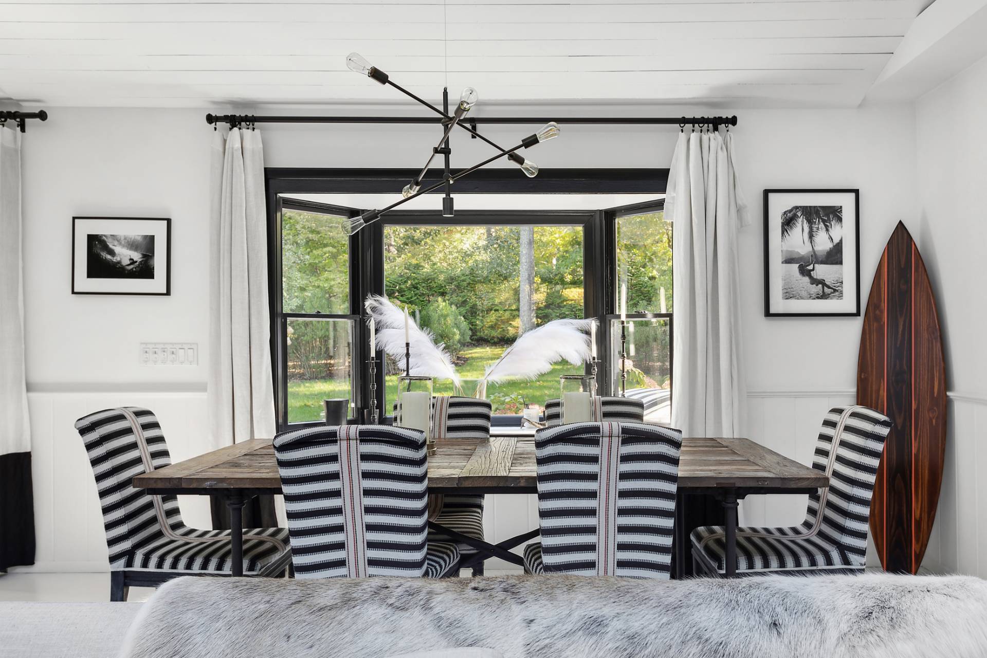 1510 Sagg Road Sag Harbor, NY 11963 - Photo 6 of 22 a dining room with furniture and a window