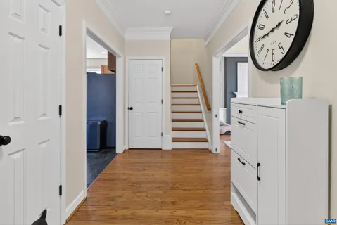 a view of a hallway with entryway