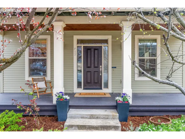 a house view with a seating space and garden view