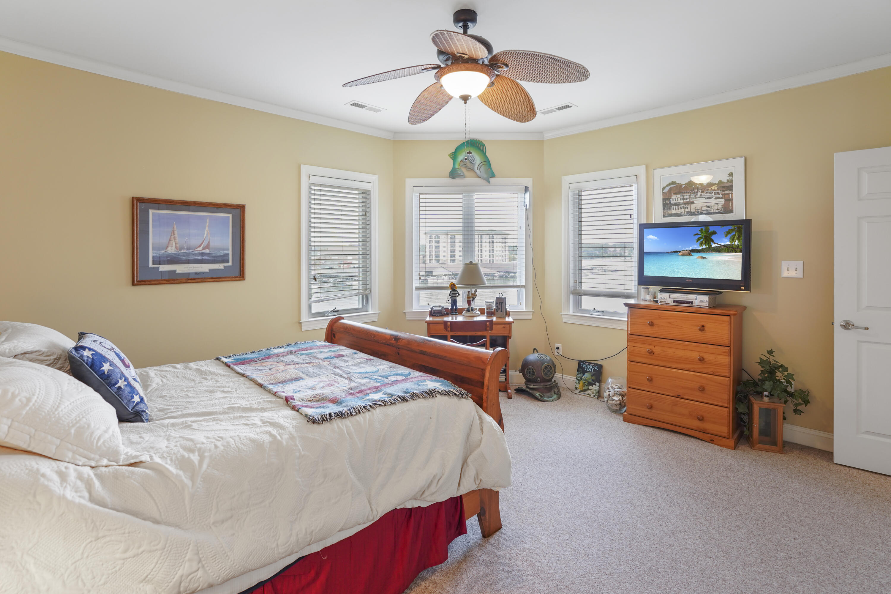 544 Wood Brook Road Moneta, VA 24121 - Photo 37 of 66 a bedroom with a bed and a tv