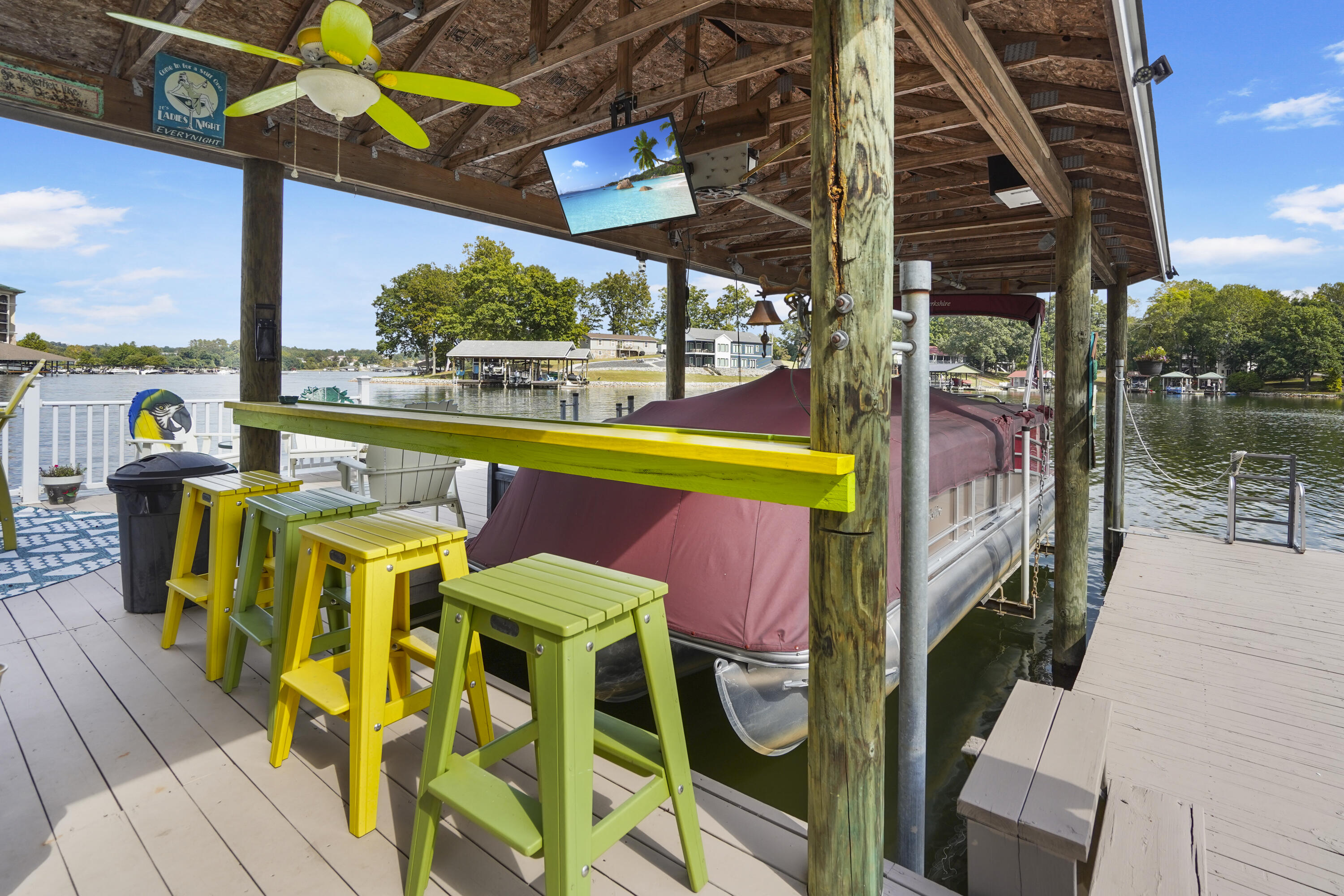 544 Wood Brook Road Moneta, VA 24121 - Photo 57 of 66 a view of a chairs and table in the balcony