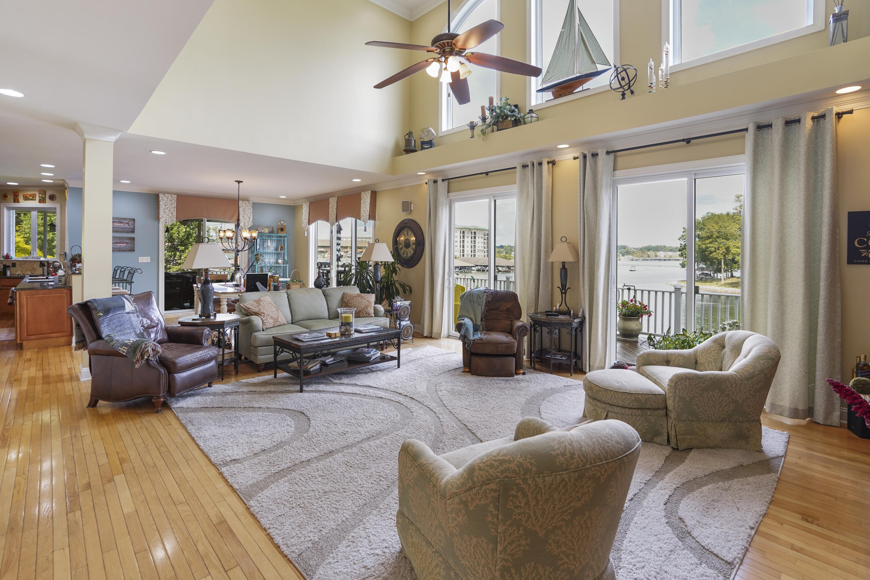 544 Wood Brook Road Moneta, VA 24121 - Photo 6 of 66 a living room with furniture and a fireplace