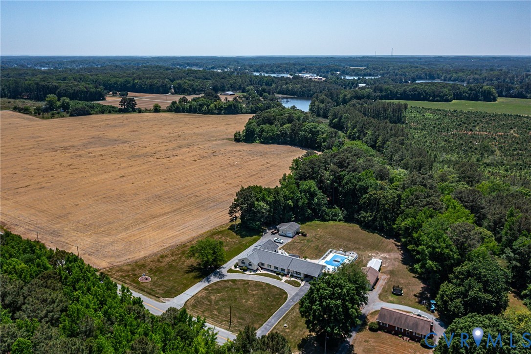 4400 Hacks Neck Road Heathsville, VA 22473 - Photo 3 of 78 an aerial view of a house with a lake view