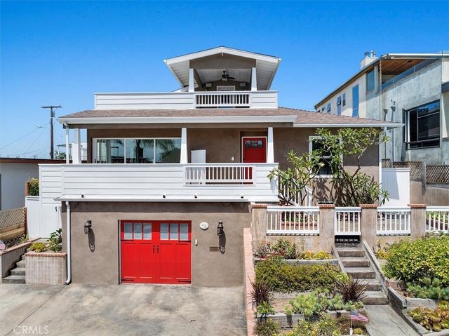 a view of a house with a balcony