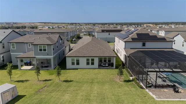 a view of swimming pool with a garden