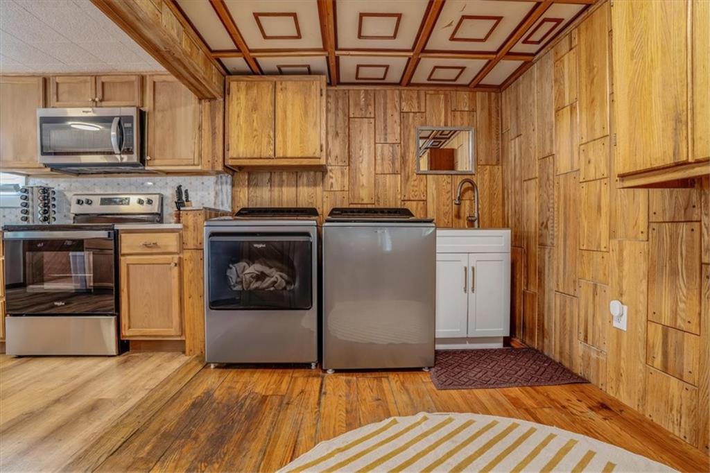 Laundry conveniently moved to the main living level for day to day ease.