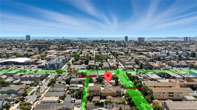 an aerial view of a city