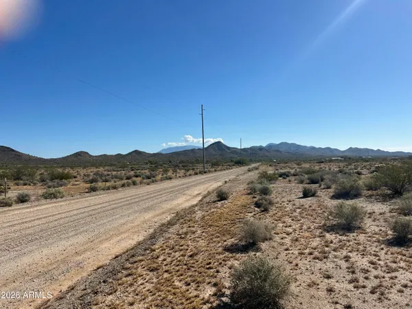 a view of an outdoor space with mountain view