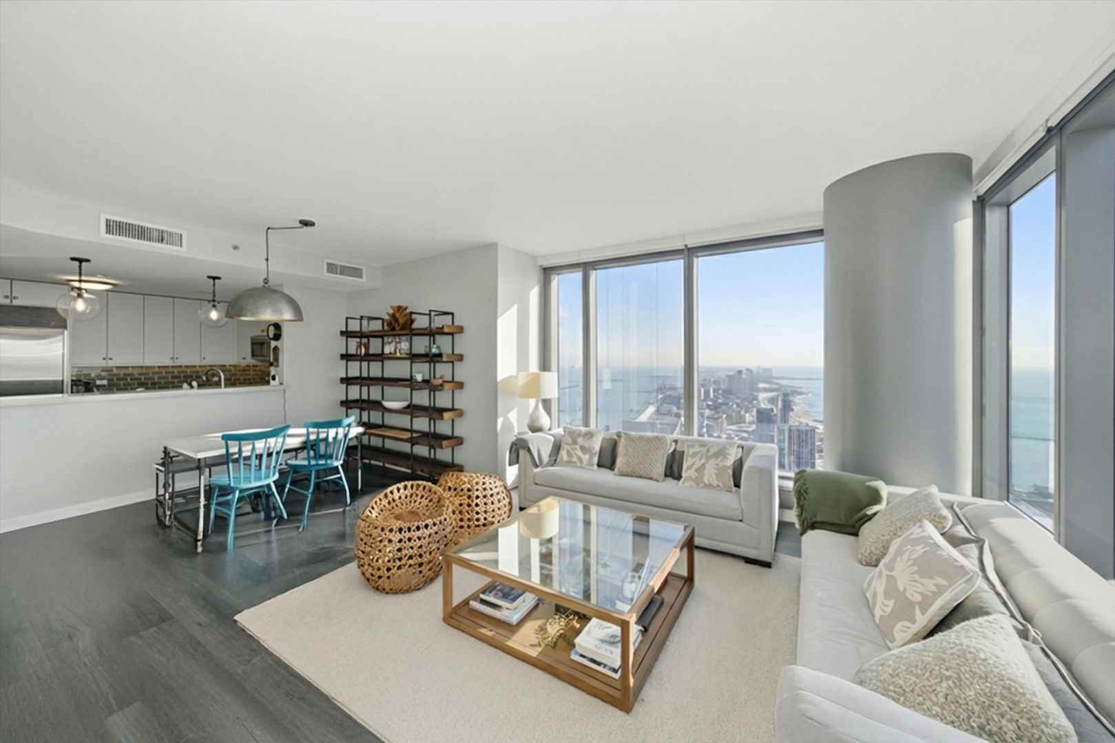 60 East Monroe Street, Unit 5304 Chicago, IL 60603 - Photo 5 of 55 a living room with furniture and a large window