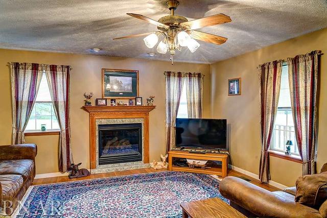 11310 Lake Road Dewitt, IL 61735 - Photo 5 of 21 a living room with furniture a flat screen tv and a fireplace