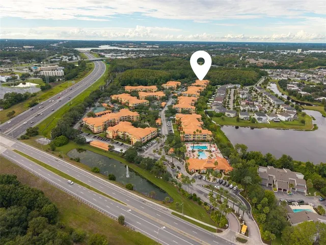 an aerial view of a city