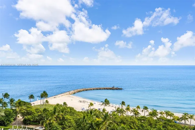 a view of a terrace with city view