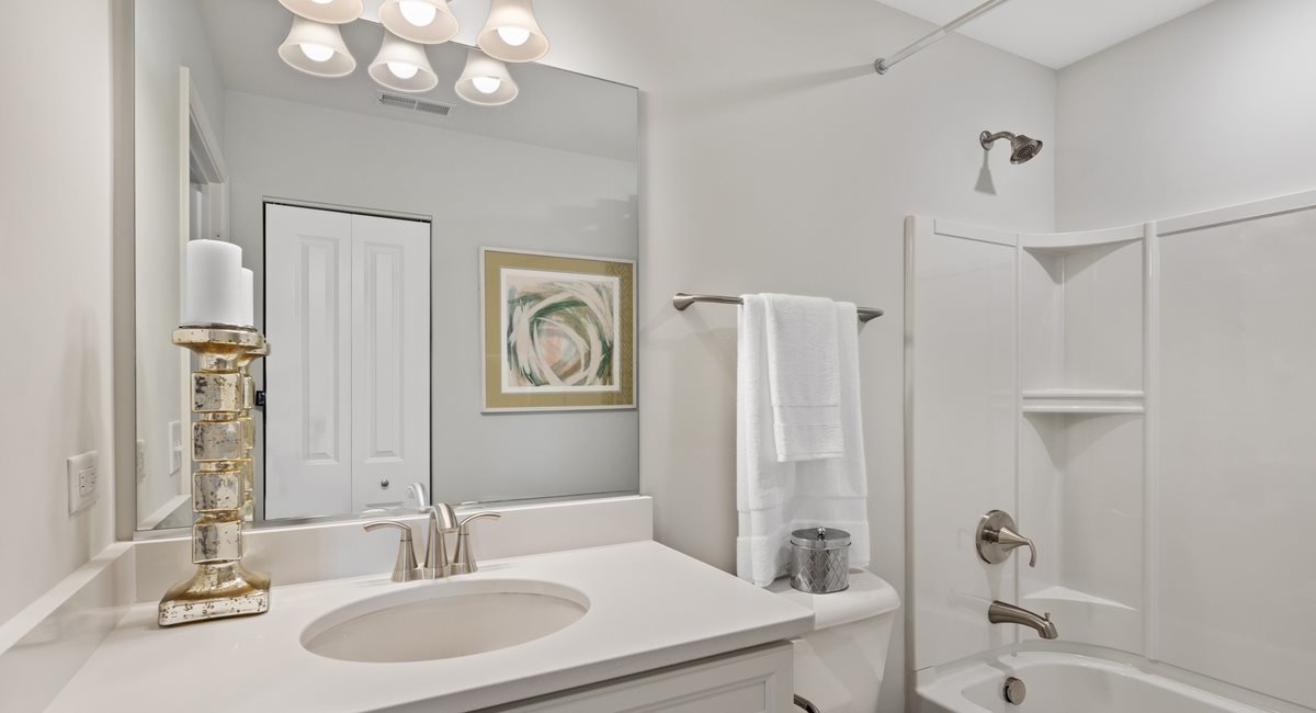 10296 Kerry Ridge Court Chicago Ridge, IL 60415 - Photo 8 of 8 a bathroom with a sink tub shower and a mirror