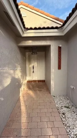 a view of a house with a space