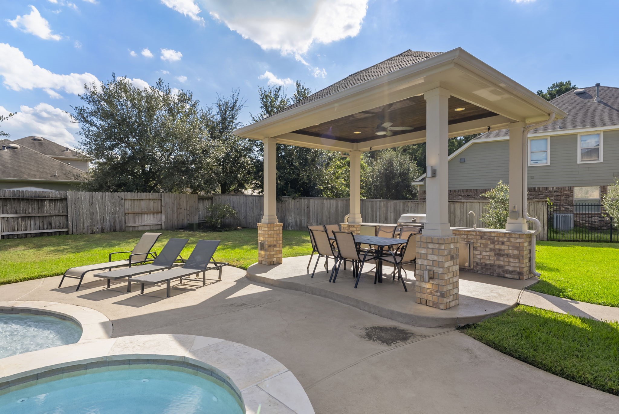 119 Wood Drake Place Tomball, TX 77375 - Photo 44 of 47 Gazebo with summer kitchen