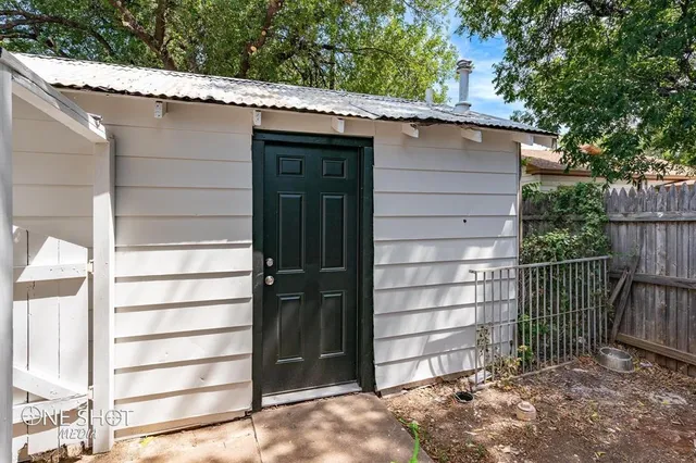 a backyard of a house