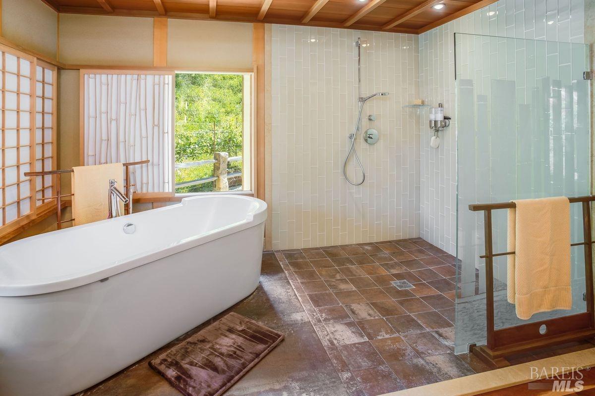333-345 Willow Road Nicasio, CA 94946 - Photo 11 of 44 a bathroom with a bathtub and shower