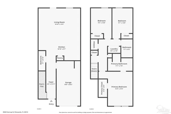 $2,200 | 2946 Overcup Street, Pensacola, FL 32514