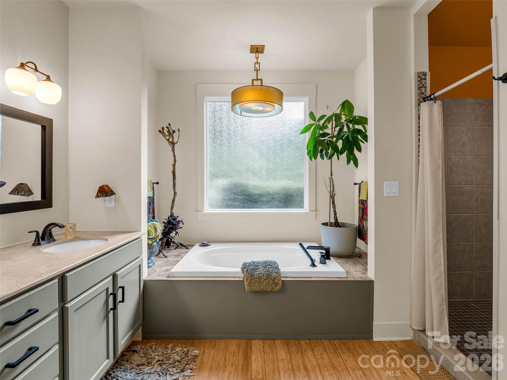 120 Glenn Court Mill Spring, NC 28756 - Photo 23 of 48 a bathroom with a tub sink and mirror