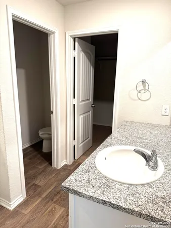 a bathroom with a sink and a toilet