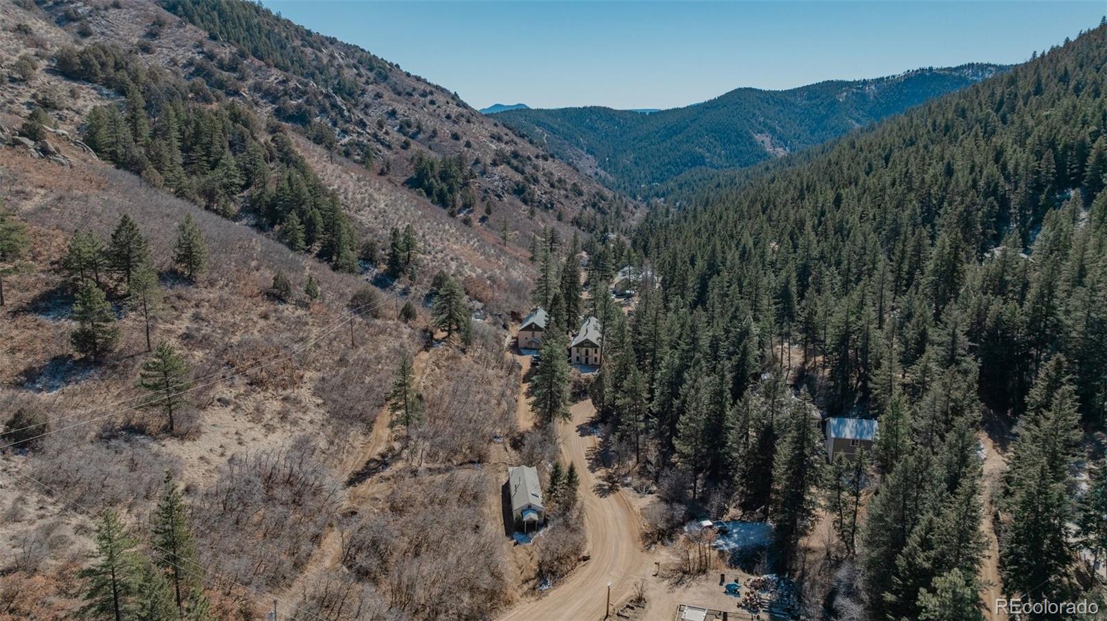 1906 Hidden Valley Road Sedalia, CO 80135 - Photo 20 of 27 a view of a forest with mountains in the background