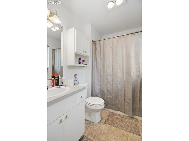 a bathroom with a sink a toilet and a shower