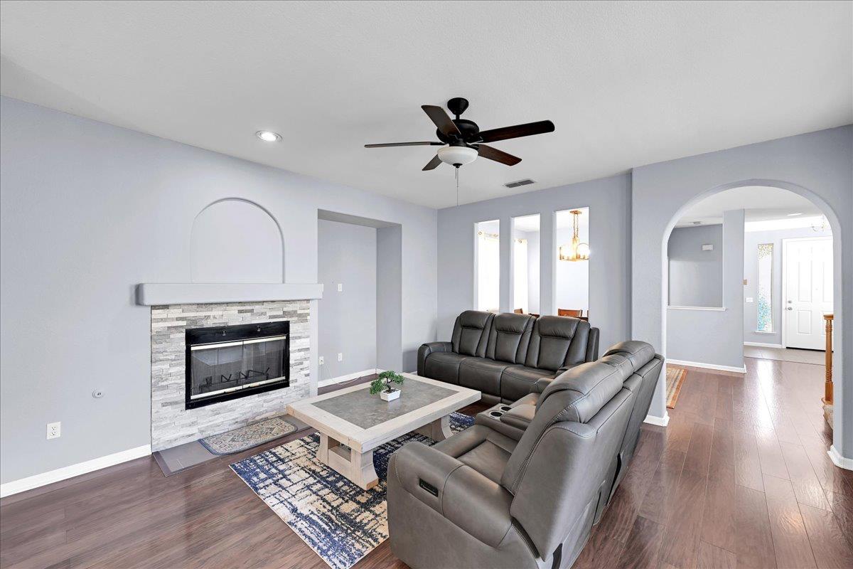 341 Barnhart Circle Sacramento, CA 95835 - Photo 12 of 55 a living room with furniture and a fireplace