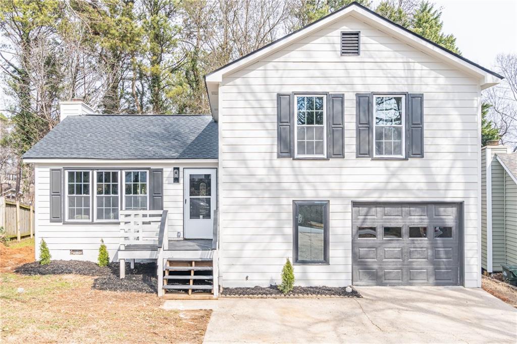 a front view of a house