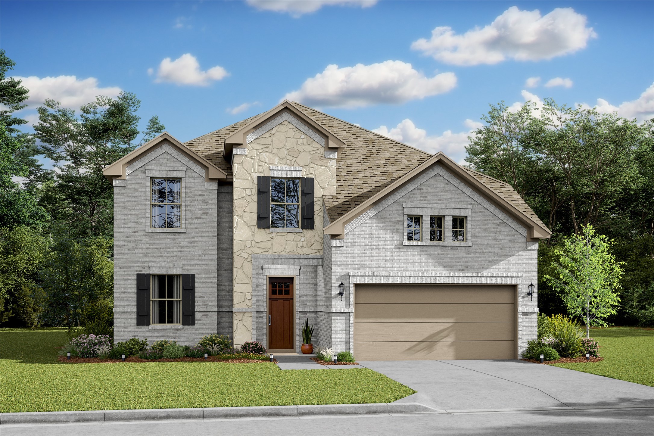 5822 Chamberlain Crossing Rosenberg, TX 77471 - Photo 2 of 37 Stunning El Paso design by K. Hovnanian Homes with elevation SA in beautiful Kingdom Heights. (*Artist rendering used for illustration purposes only.)