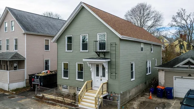 a view of a house with a patio