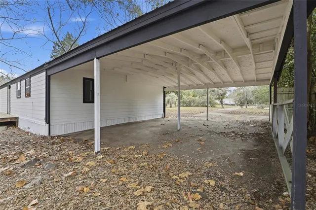 a backyard of a house