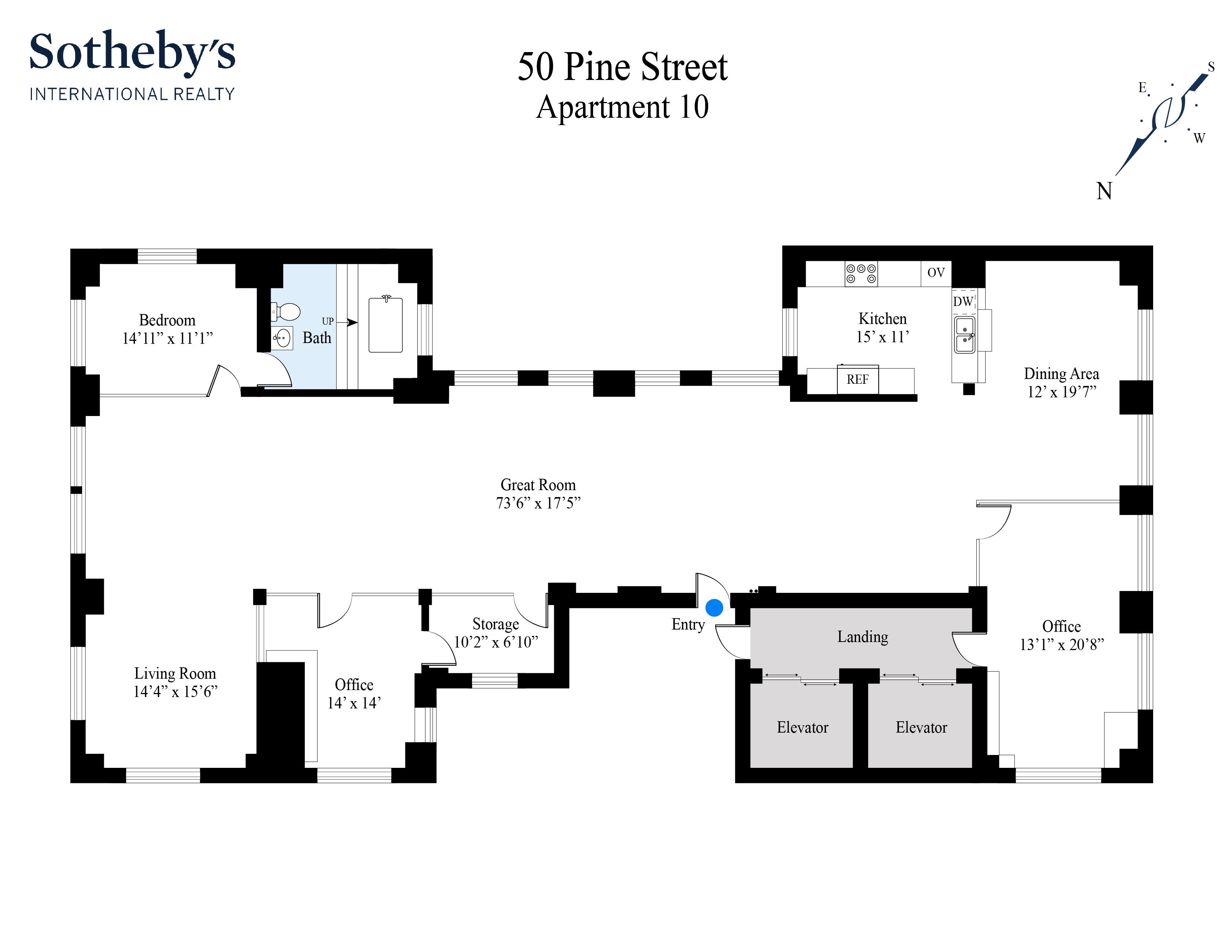 50 Pine Street, Unit 10 Manhattan, NY 10005 - Photo 14 of 14 a picture of a bathroom with a sink