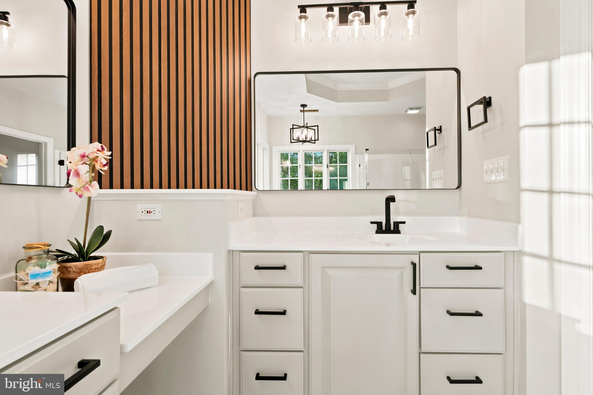 9313 Harrisons Farm Way Laytonsville, MD 20882 - Photo 41 of 77 a bathroom with a sink and a mirror