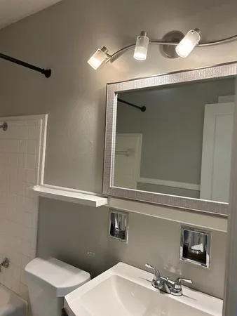 a bathroom with a sink and a toilet