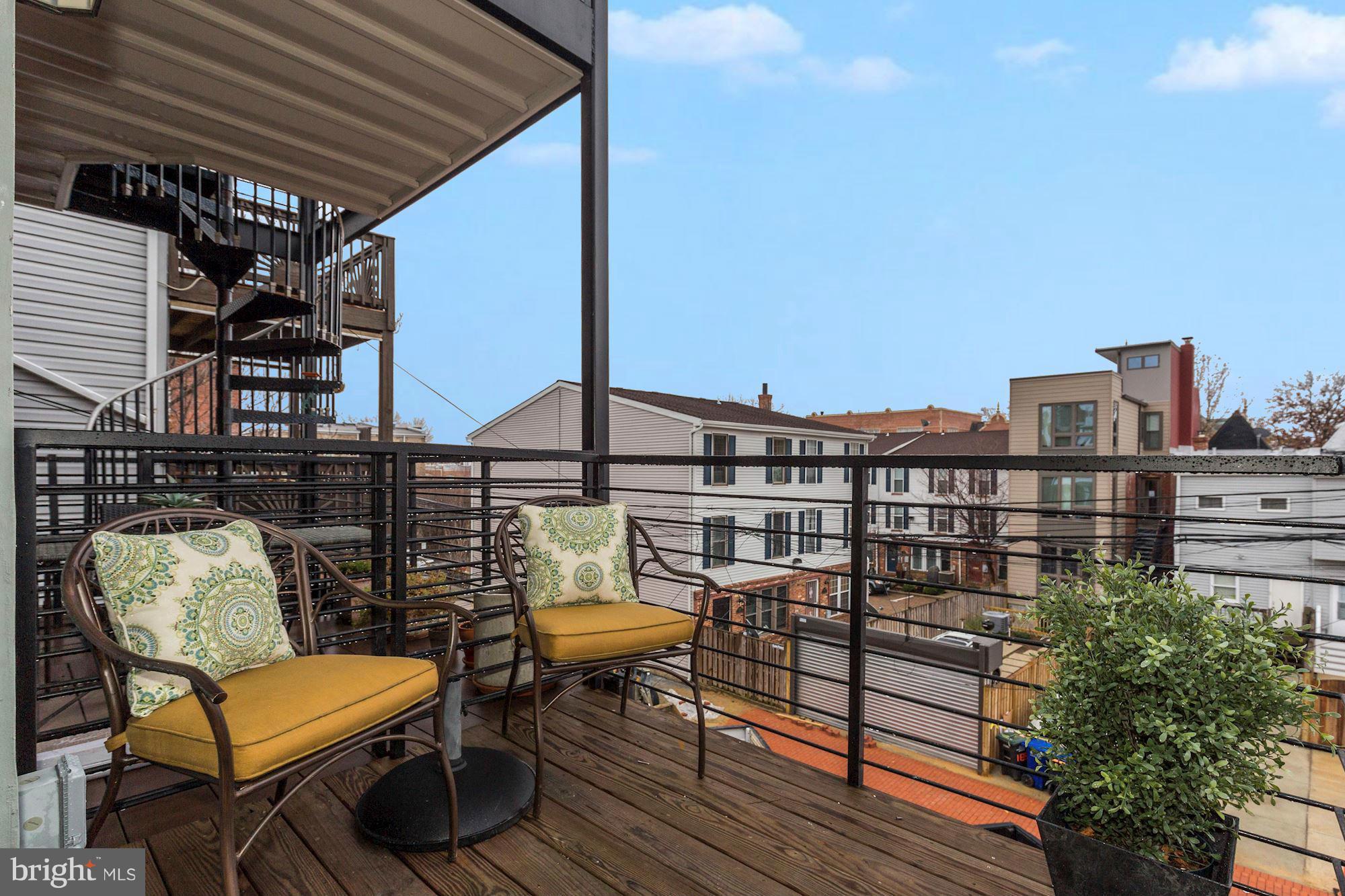 1130 Columbia Road Northwest, Unit 3 Washington, DC 20009 - Photo 13 of 14 Balcony off of Main Floor Bedroom