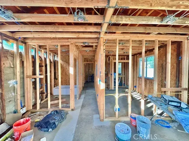 a bathroom with a tub and shower