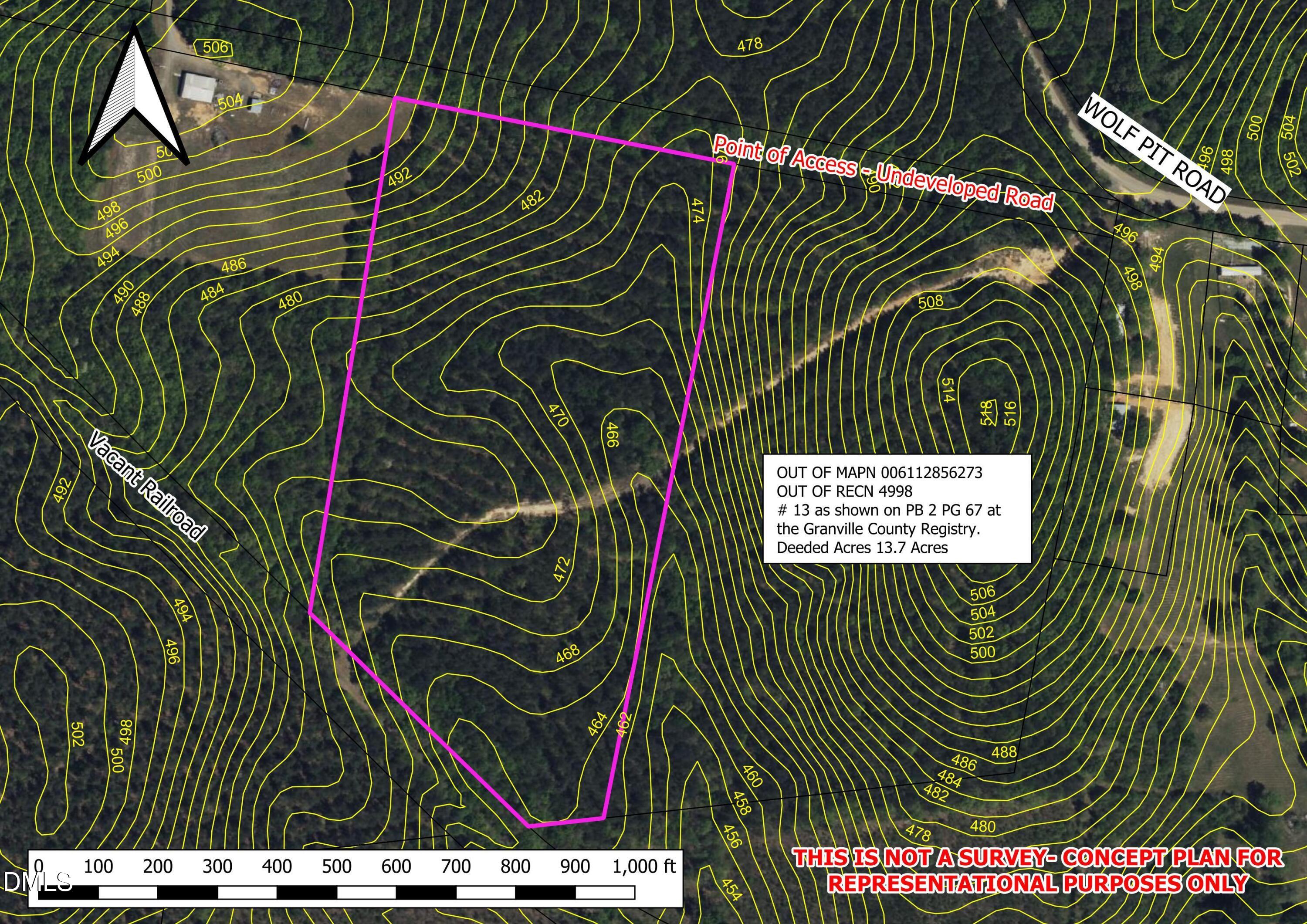 Lot 13 Wolf Pit Road Oxford, NC 27565 - Photo 2 of 14 Tract 13 Topo