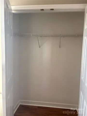 a view of small space with racks on the wall