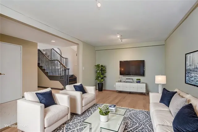 a view of hall with living room