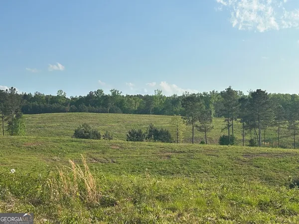 a view of a lake with a yard