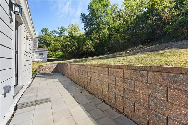 a view of balcony with furniture