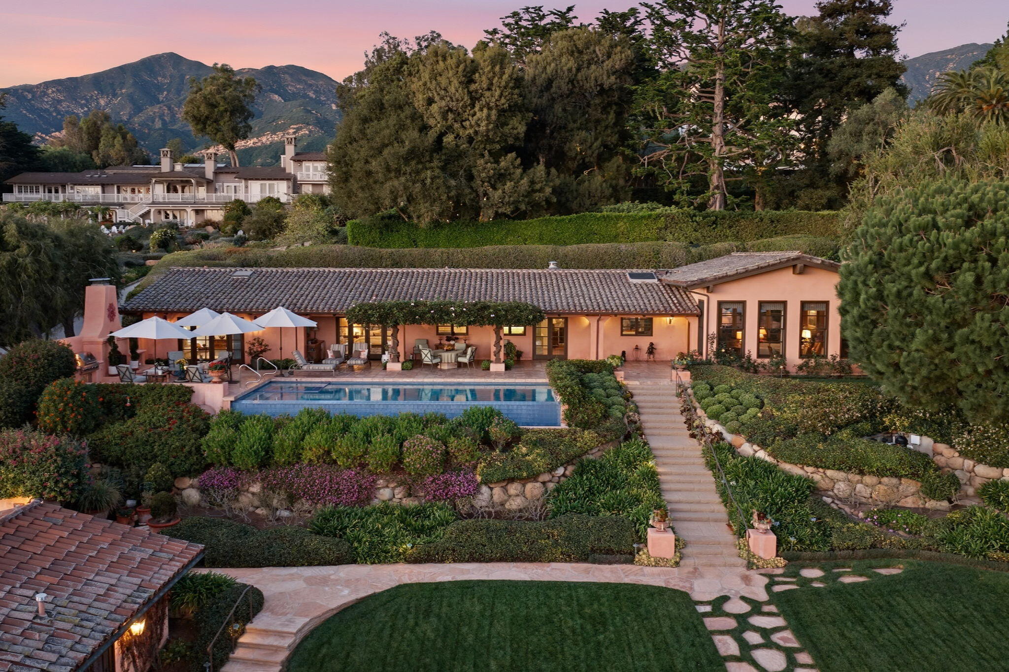 420 Santa Rosa Lane Santa Barbara, CA 93108 - Photo 3 of 29 an aerial view of a house with a garden