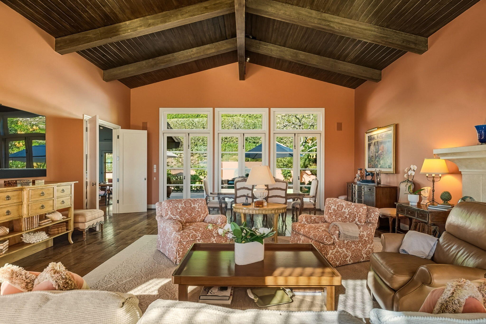 420 Santa Rosa Lane Santa Barbara, CA 93108 - Photo 9 of 29 a living room with furniture and a large window